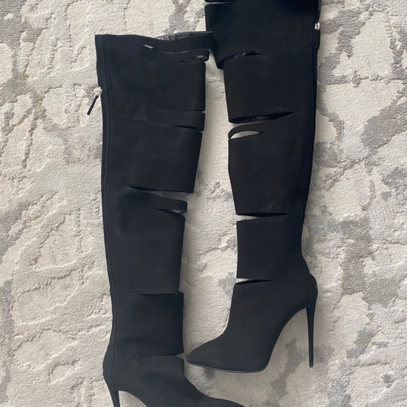 NIB Giuseppe Zanotti Suede Leather over knee boots 40 - Picture 8 of 9